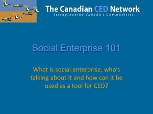 Social Enterprise 101 - The Canadian CED Network