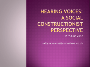 Hearing Voices: A Social Constructionist