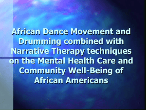 African Dance Movement and Drum Combined with Narrative