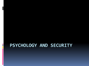 Psychology and Security
