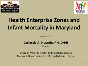 Health Enterprise Zones and Infant Mortality in