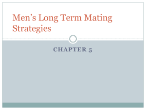 Men`s Long Term Mating Strategies
