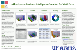 eThority as a Business Intelligence Solution for VIVO Data