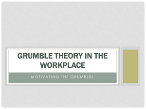 Grumble Theory in the Workplace - The University of North Carolina