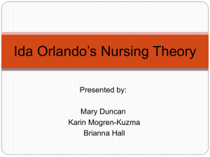 Ida Orlando`s Nursing Theory - Karin Mogren