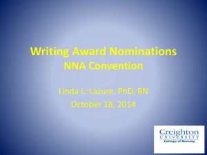 Writing a Nomination or Tribute