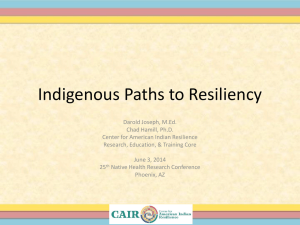 Resiliency - Center for American Indian Resilience