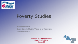 Poverty Studies with Marieka Klawitter, University of Washington