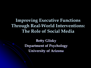 Improving Executive Functions through Real World Interventions