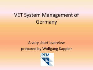VET System Management in Germany
