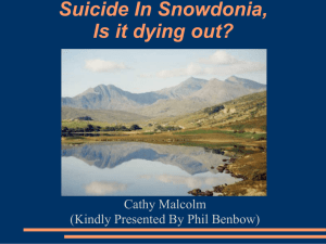 Suicide In Snowdonia, Is it dying out?