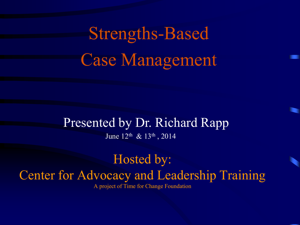 strengthsbased case management