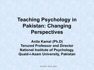 Anila Kamal - The 6th International Conference on Psychology