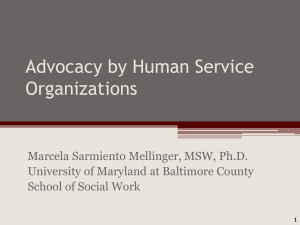 Advocacy Training PowerPoint - "Building Community Services That