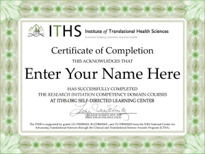 Certificate of Completion ()