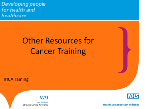 Other resources for Cancer Training