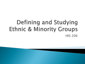 Defining and Studying Minority Groups