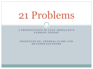 21 Problems Theory (Faye Abdellah)