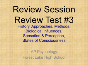 Review Session for Review Test 3