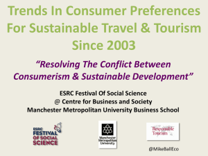 Trends in consumer preferences for sustainable travel & tourism