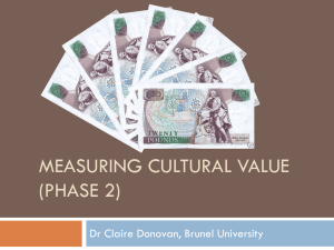 Measuring Cultural Value (phase 2)