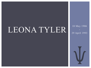 Leona Tyler - University of Tulsa