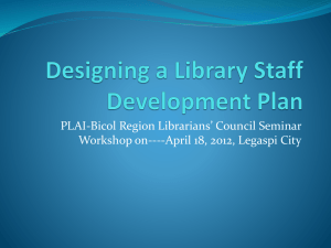 Designing a Library Staff Development Plan