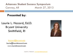 Dr. Hazard - Arkansas Student Success Symposium