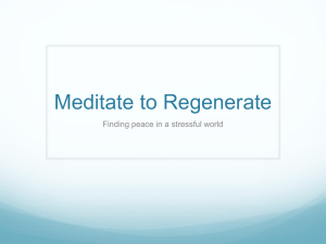Meditate to Regenerate - Sahaja Resources Library