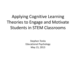 Applying Cognitive Learning Theories to Engage and Motivate
