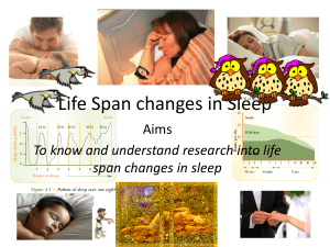 Life Span changes in Sleep