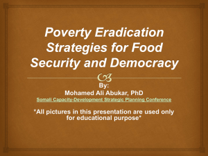 Poverty Eradication Strategies for Food Security and Democracy