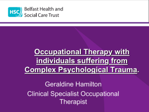 Occupational Therapy with individuals suffering from Complex