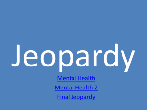 Mental Health Jeopardy
