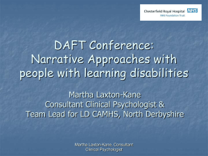 Narrative Approaches- Martha - The Derbyshire Branch of AFT