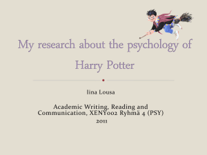 My research paper about Harry Potter