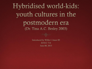Hybridised world-kids: youth cultures in the