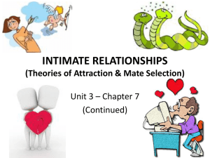 Theories of Attraction & Mate Selection - HHS4M-Winter-2011