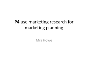 P4-P4 use marketing research for marketing planning