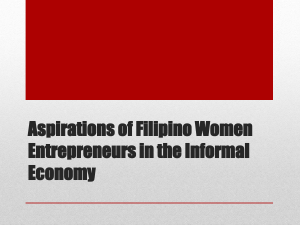 Aspirations of Filipino Women Entrepreneurs in