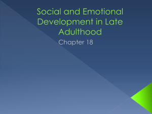 Social and Emotional Development in Late