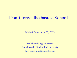 Don´t forget the basics School.