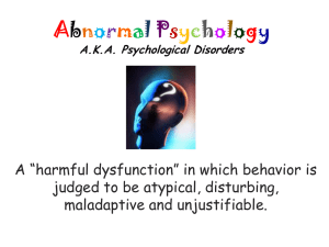 Abnormal Psychology - AP Psychology Community