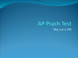 AP Psych Test - Biloxi Public Schools