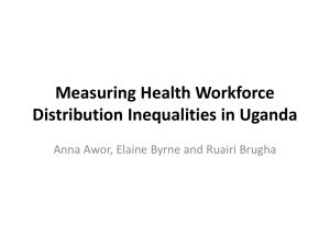 Measuring Health Workforce Distribution in Uganda