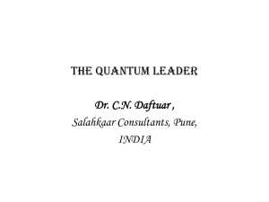 The Quantum Leader - Salahkaar Consultants