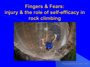 injury and self-efficacy in rock climlbing