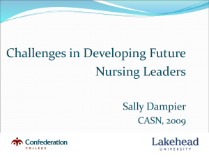 Challenges in Developing Future Nursing Leaders