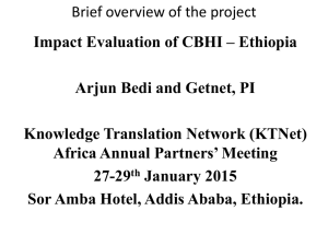 CBHI-Ethiopia coalition progress presentation