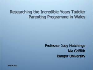 Researching the Incredible Years Toddler Parenting Programme in